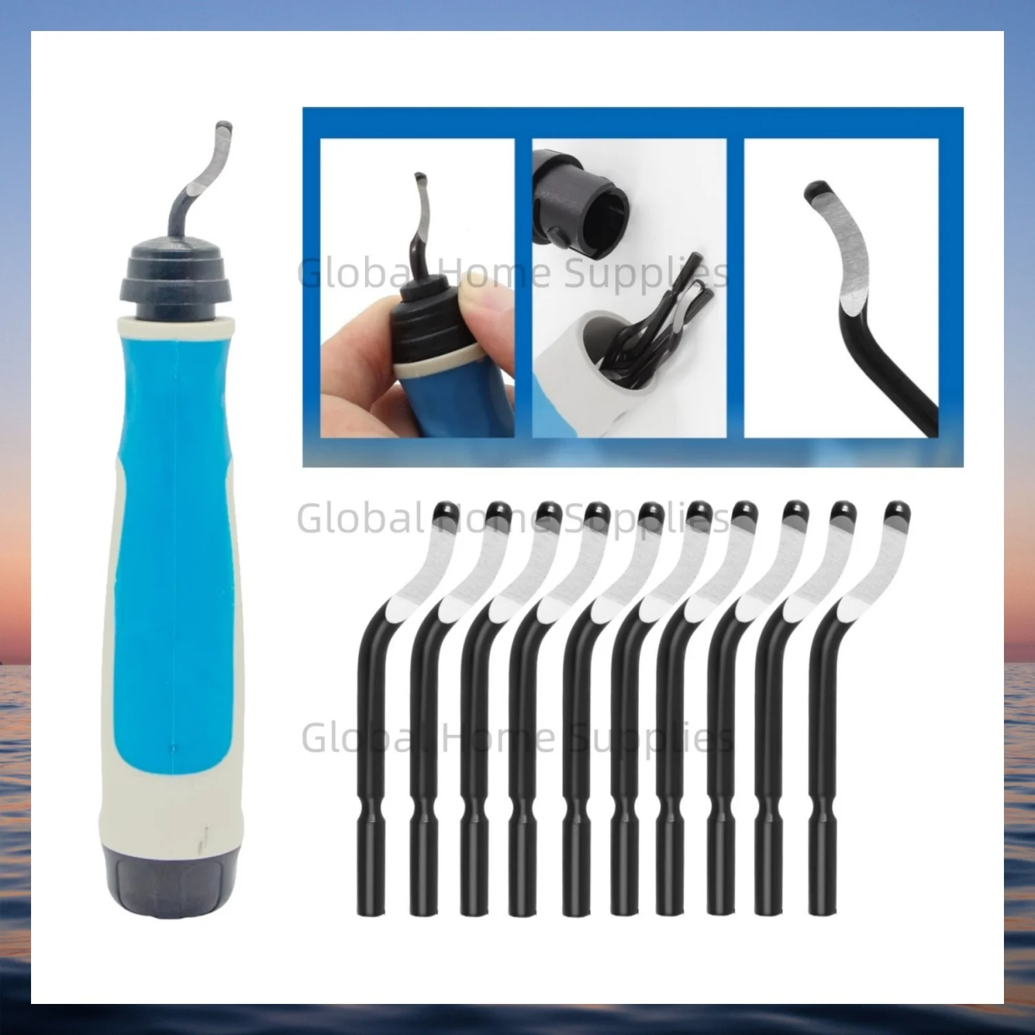 NG1000 Burr Removal Reamer Tool BS1010 BS1018 BK3010 BS3010 High Grade Swivel Blades Deburring Tool Set Ideal for Plumbing