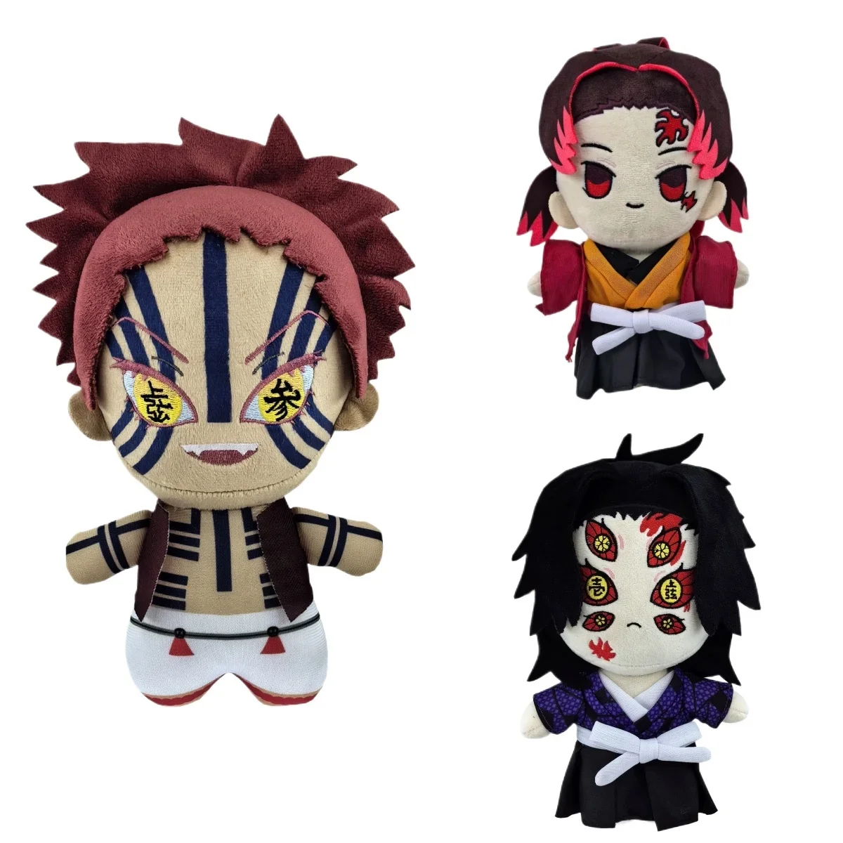 Plush Doll Toy Akaza Tsugikuni Yoriichi Cosplay Anime Demon Slayer: Kimetsu no Yaiba Kokushibo Cute Soft Stuffed Pillow 20cm