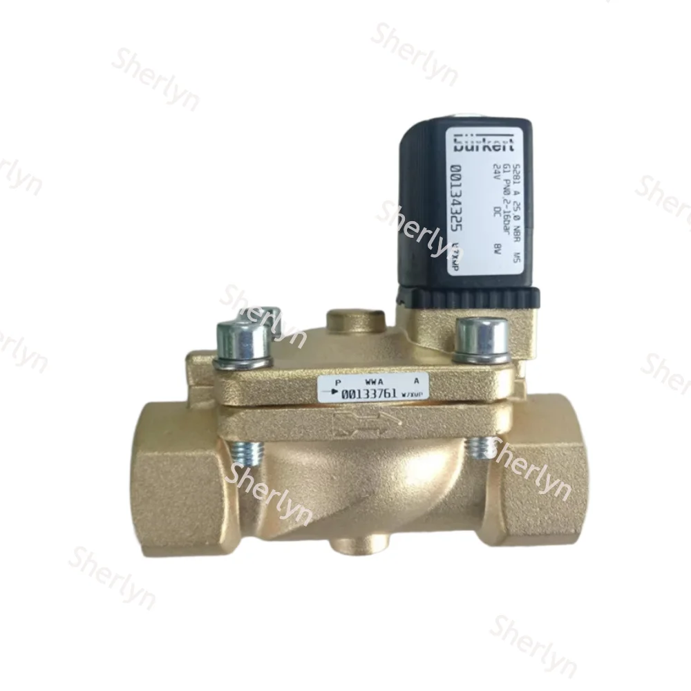 00134325 5281 Burkert Solenoid Valve Brass Valve Body G3/4 2/2 Normally Closed 00134326 00134328 NBR Seal