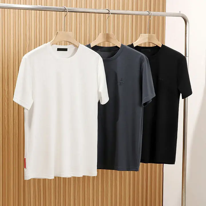 High-End Modal Double-Sided Silk-Like T-Shirt Men's Heavyweight Breathable Skin-Friendly Short-Sleeve Summer Casual Wear