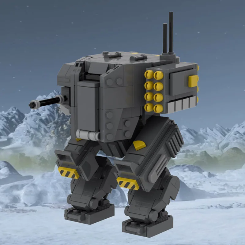 

523 шт. MOC Helldiverser 2 EX-45 патриот экзокостюм строительные блоки модель почти минифигурка весы Power Mech DIY шарнирный дисплей