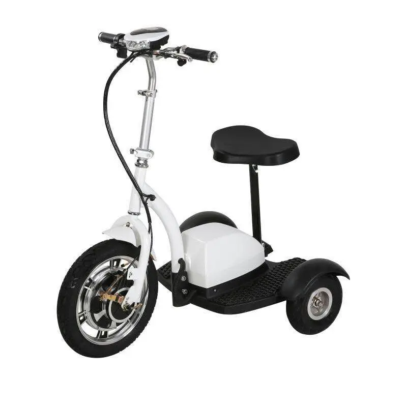 3 Wheel Electric Scooter 350W Brushless Hub Motor 36V12Ah Lead Acid Battery 26km/h Max Speed With Front Basket Daily Shopping