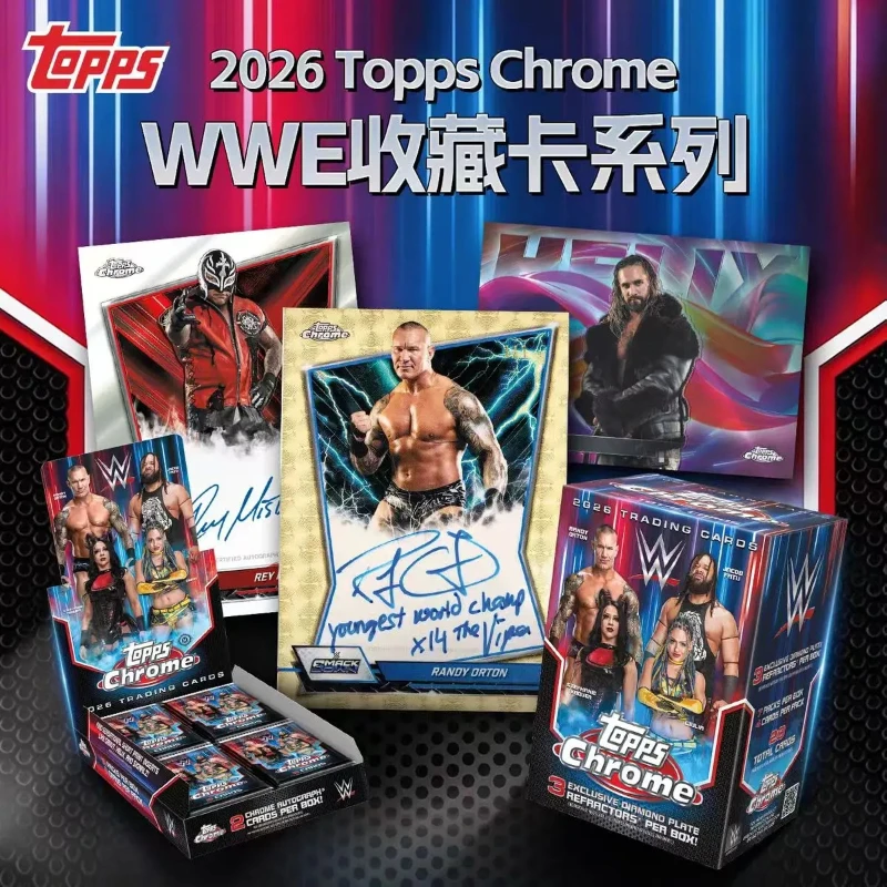 2026 Nueva Tarjeta Coleccionable de Autógrafos de Superestrellas de la WWE Topps Universe Hobby Wrestling, Juguete de Tarjetas Intercambiables, Regalo Navideño