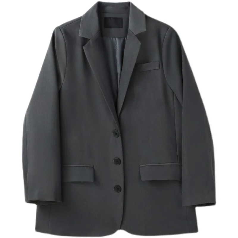 Blazer Donna Estate Abito da donna Doppio strato Vestibilità ampia Stile occidentale Oro Premium Protezione solare a tre bottoni Distintivo Fine Slash