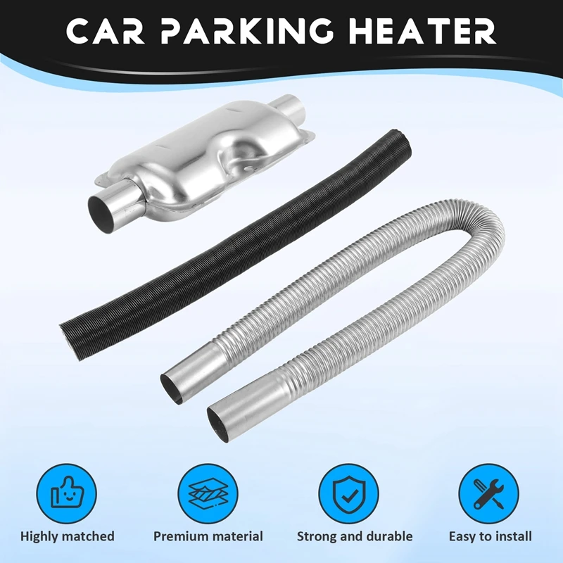 8 Pcs Universal Car Consumables Accessories Air Diesel Heater 24Mm Exhaust Silencer + 25Mm Filter Accessory For Air Diesel Heate