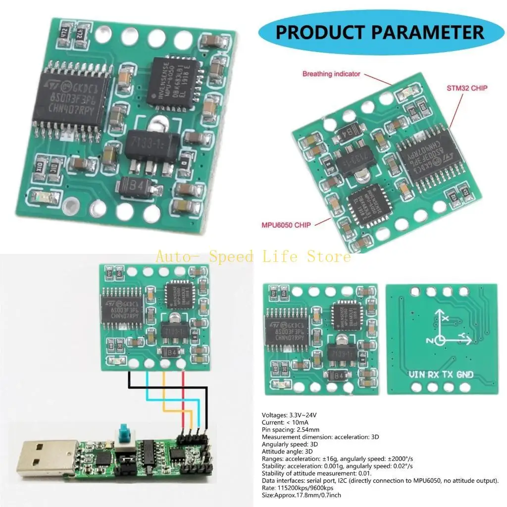 02DA MPU-6050 6 Axes Accelerometer Module Gyroscope Sensors Module for Projects