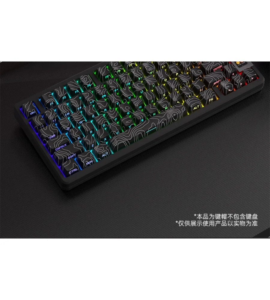 Contour side engraved light transmission PBT five-sided sublimation keycap Original personalized customized keycap 75 98 100