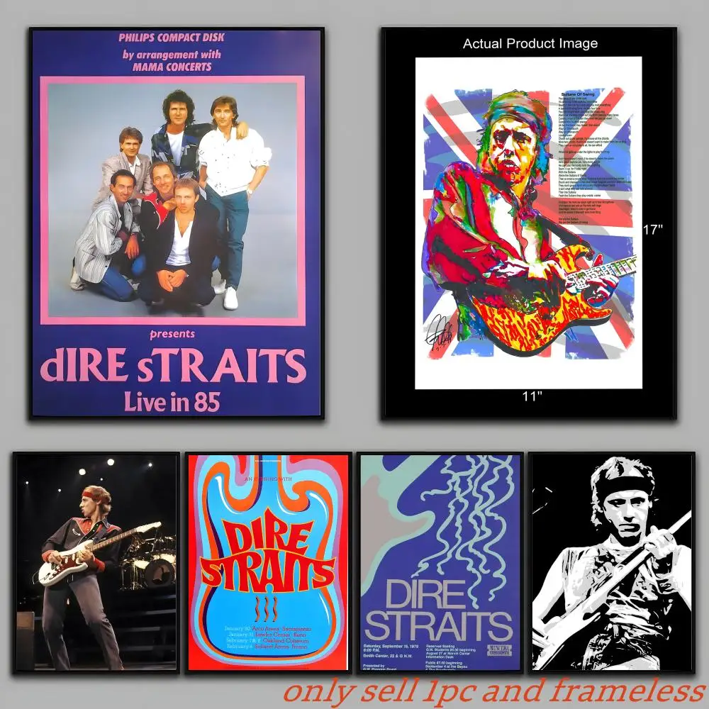 Very influential Rock Band Dire Straits-Music Poster Painting Prints Wall Art Picture Film Room Home Bar Cafe Decor Home  Mural
