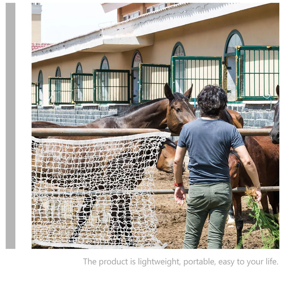 

Horse Grass Mesh Feeding Net Durable Mesh Horse Net Portable Outdoor Hay Feeder Farm Supply Stable Equipment