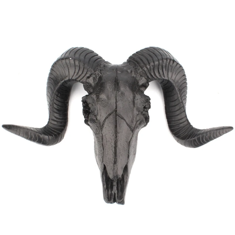 

Black Shofar Skull Wall Mounted Hanging Gothic Decor Bar Drop shipping