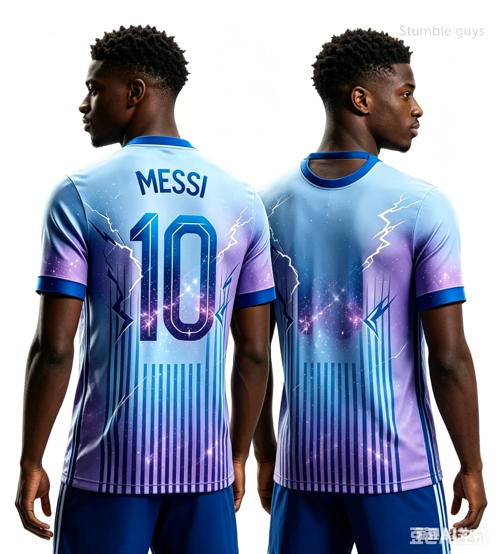2026 Sommer Herren Messi Nr. 10 KI-bedrucktes Fußball-Kurzarmtrikot, modisches Oversize-T-Shirt für den Alltag und Outdoor – Detail 2