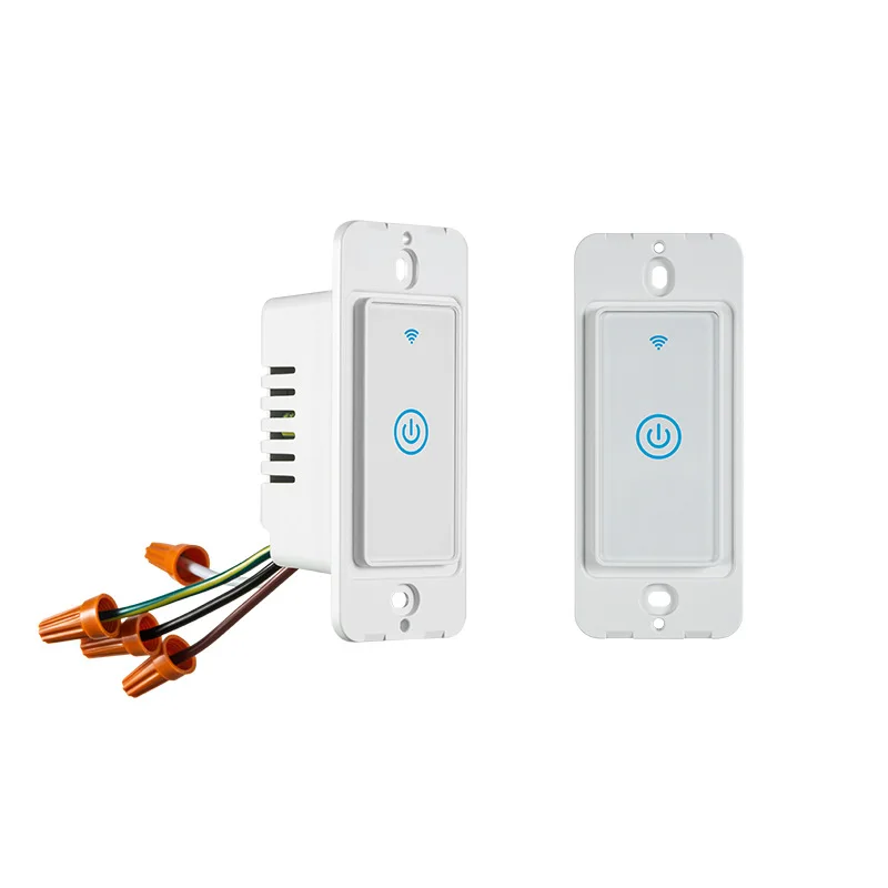 

US standard wifi remote control three-turn smart switch mobile phone voice timing touch panel smart wifi switch
