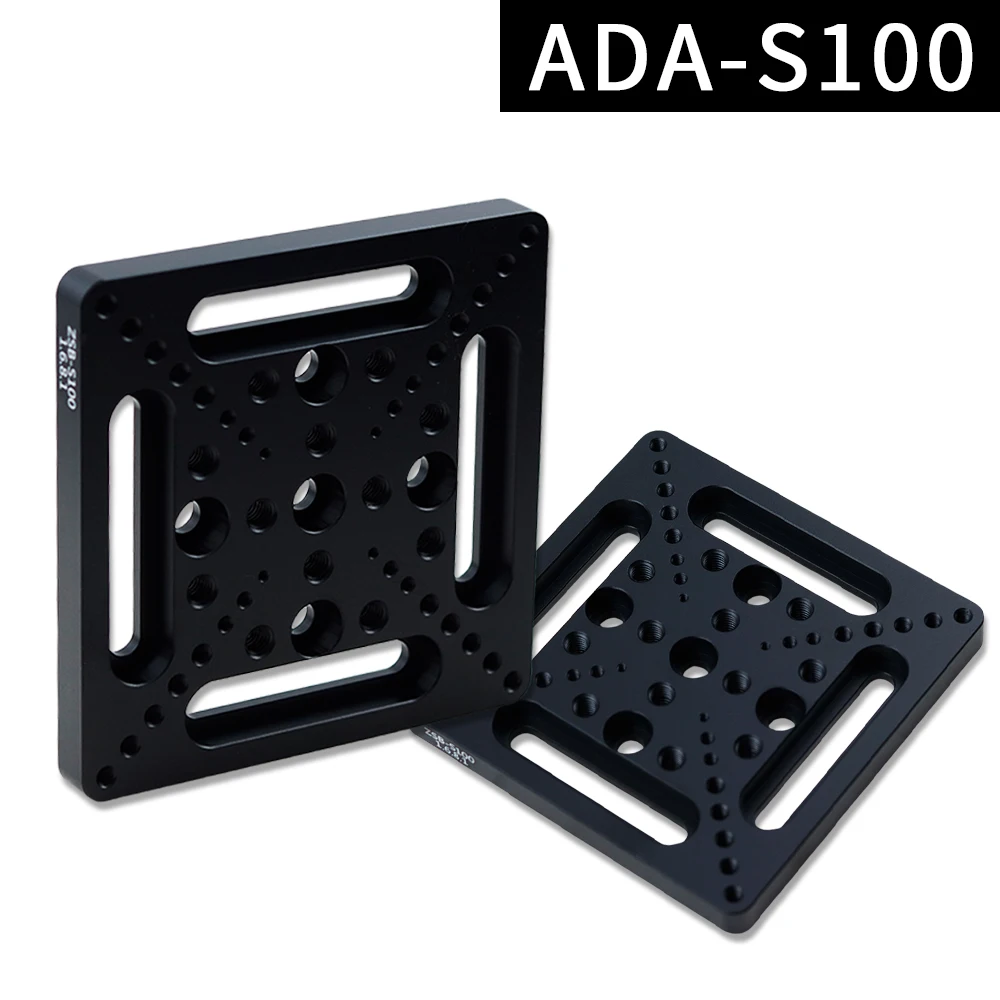 100x100x10 Optical Slide Table M6 Adapter Board Displacement Slide Table Adapter Plate Board M3M4M6 Threaded Holes