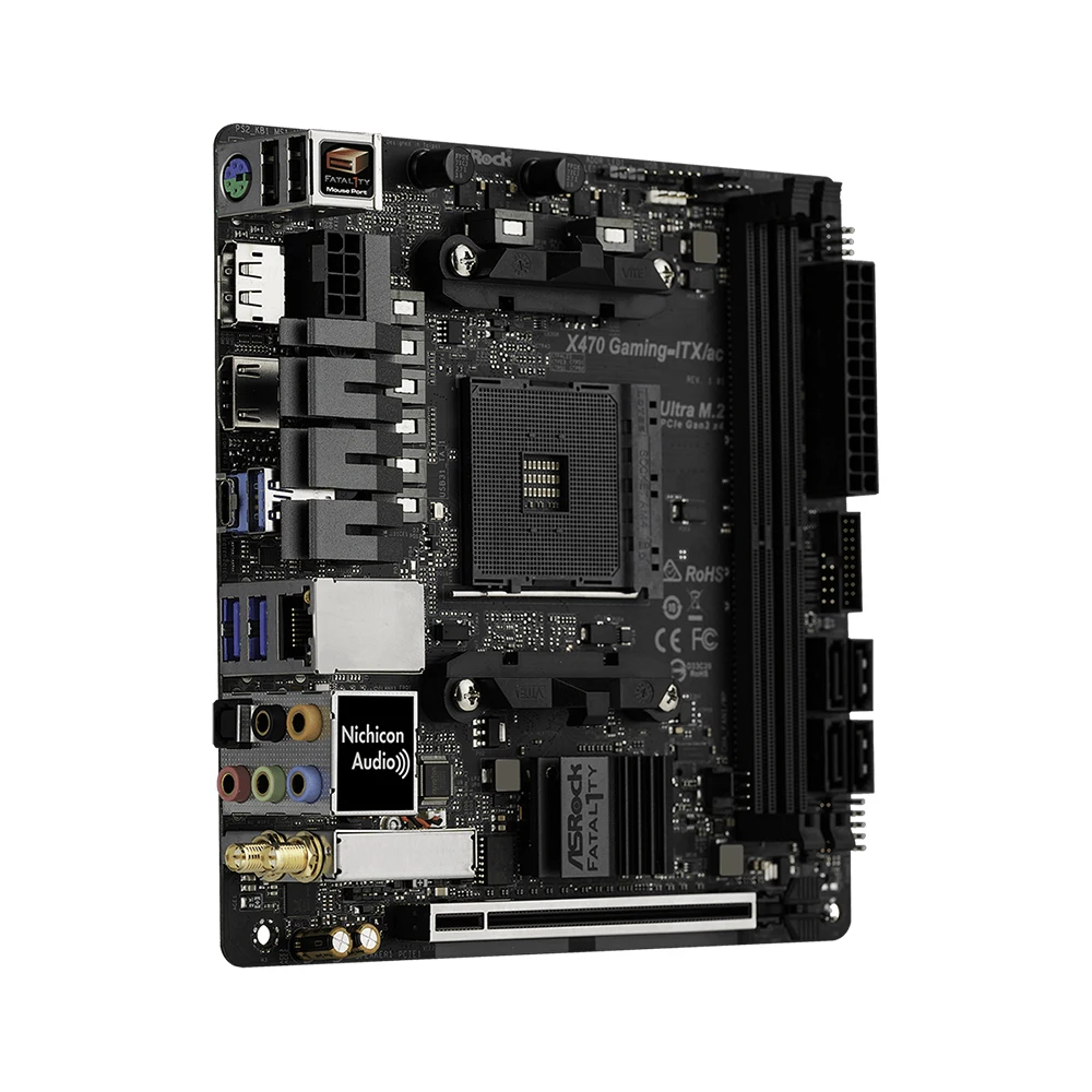 ASRock Fatal1ty X470 Gaming-ITX/ac Motherboard Supports Ryzen 7 5700X3D R5 5600 CPU DDR4 3466+ Memory NVME M.2 AM4 Mainboard