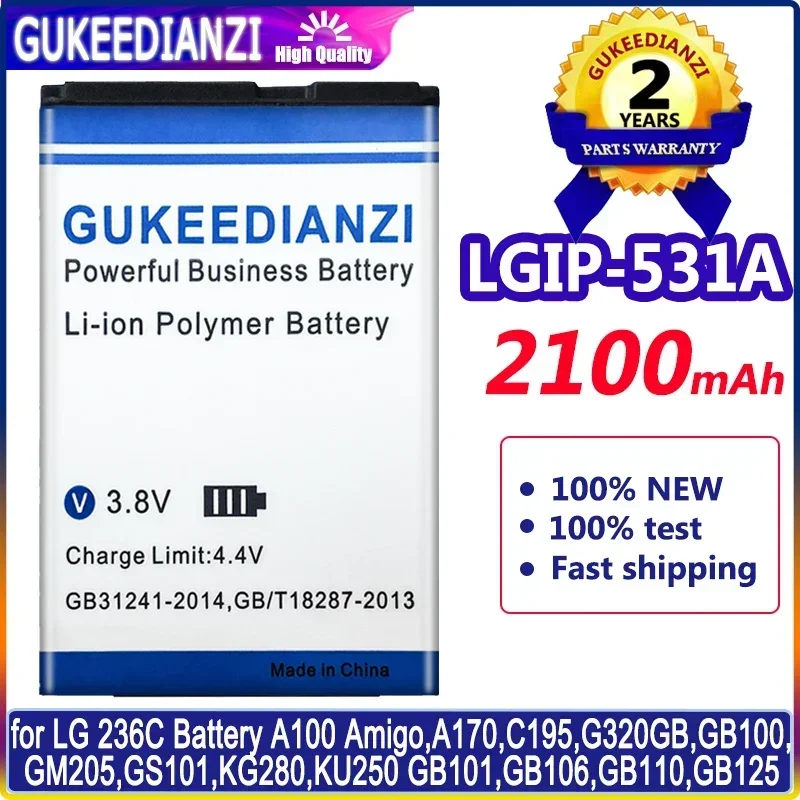 Mobile Phone Batteries LGIP-531A For LG TracFone Net 10 T375 320G VN170 236C,A100 Amigo A170 C195,G320GB GB100 GB101 GB106 GB110