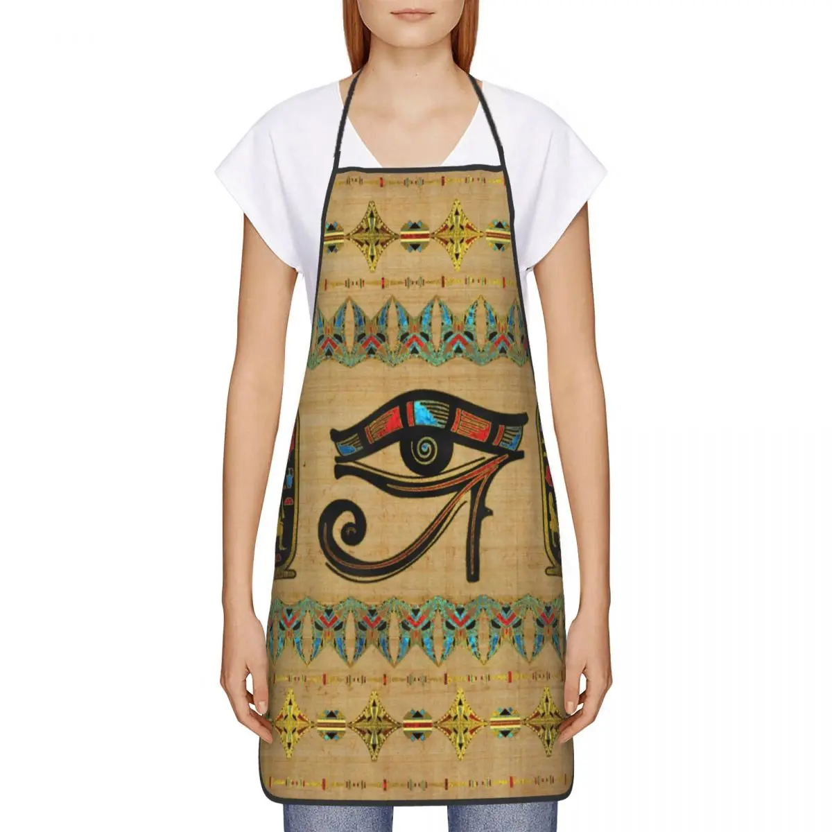 Egyptian Eye Of Horus Apron Women Men Unisex Bib Ancient Egypt Kitchen Cooking Tablier Cuisine Chef Gardening