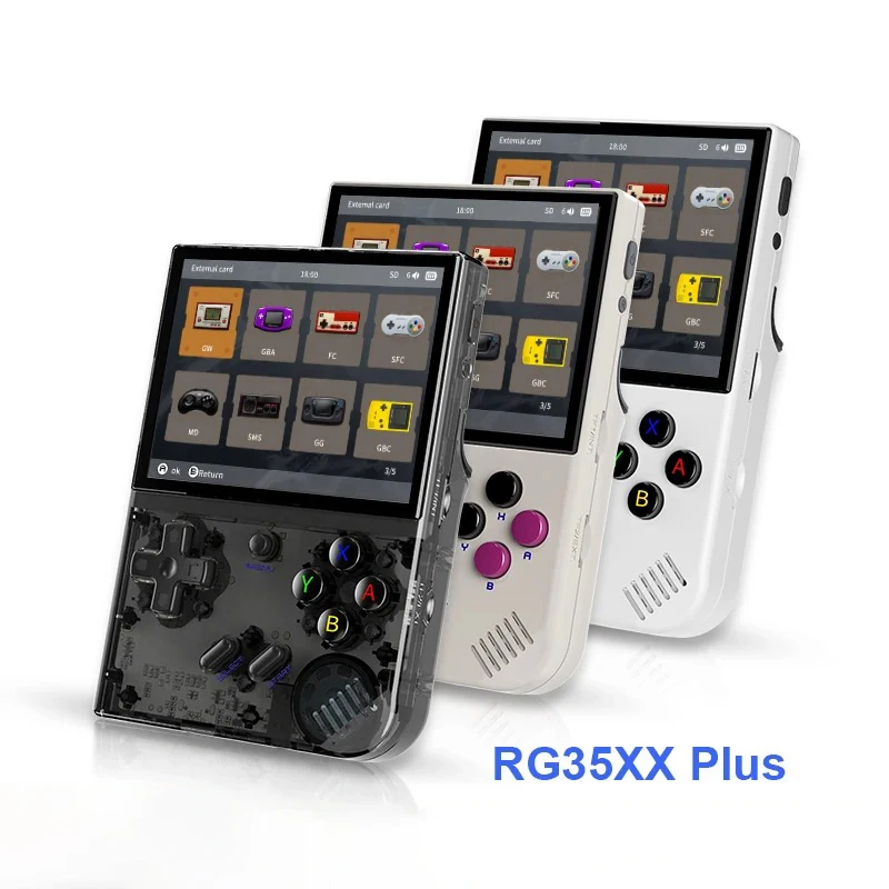 

RG35XX Plus Handheld Game Console Portable Retro Handheld Game Console 5000+ Classic Games Open Source Handheld Game Console