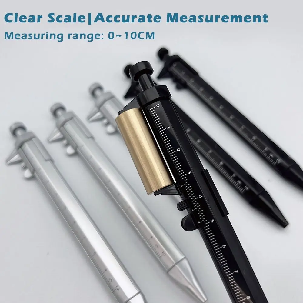Creative Plastic Vernier Caliper Pen Press Type With Scale Gel Pen 1.0mm Ballpoint Pen School Office