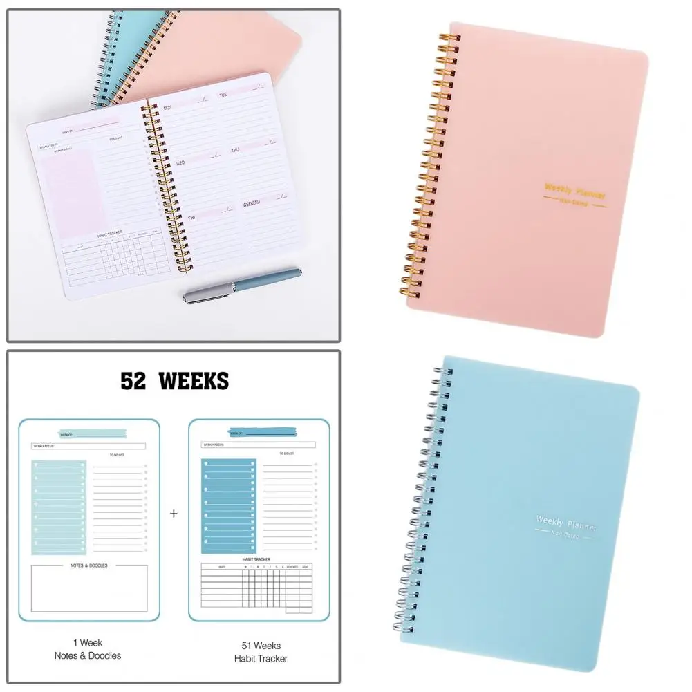 A5 Daily Weekly Planner 5 Agenda Planner Notebook Diary Weekly Planner Goal Habit Schedule Notebook Stationery Office Supplies