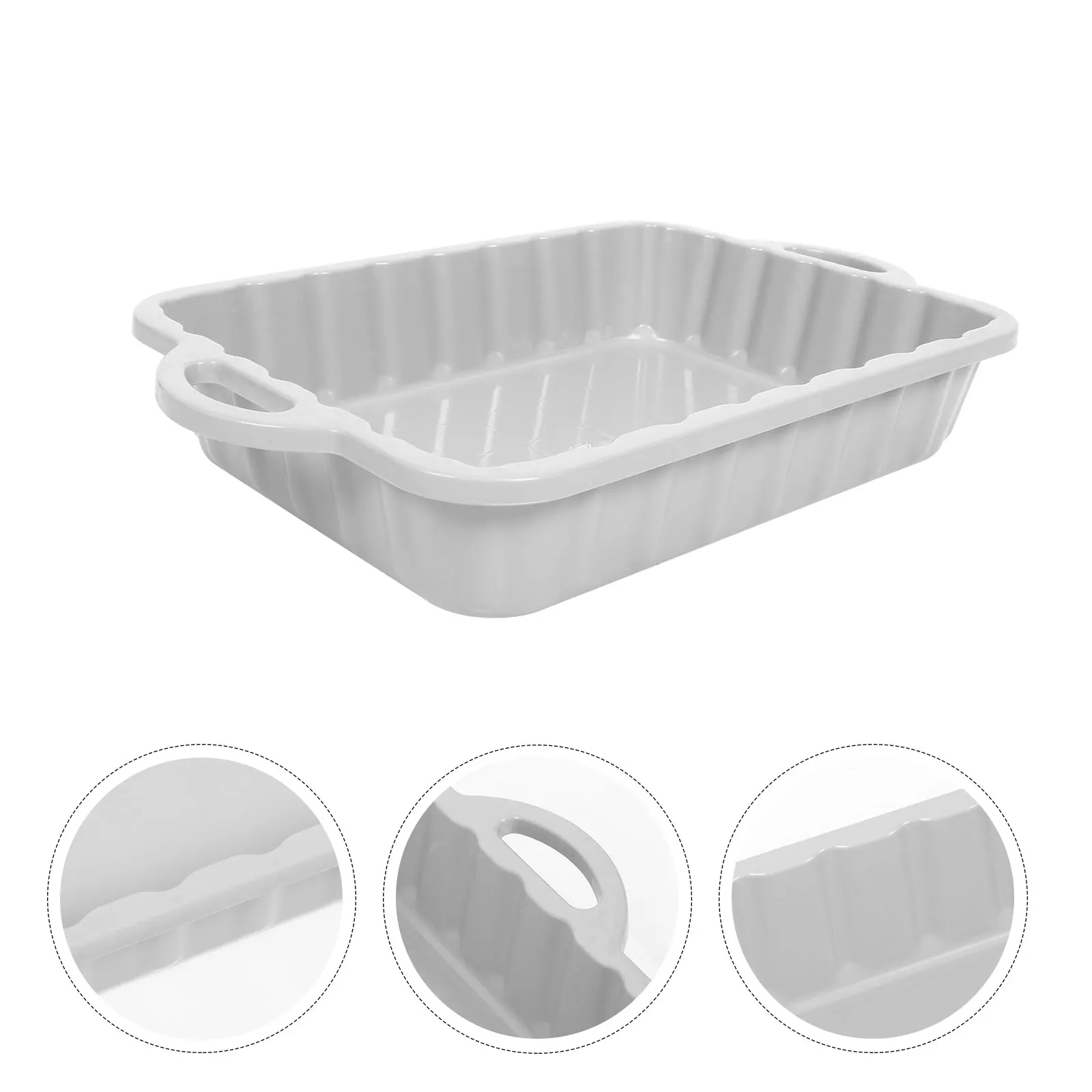 

Oil Drain Pan Drip Tray Catcher Plastic Grey Large Capacity Leakproof Automotive Repair Maintenance Tool Parts Washer Thickened