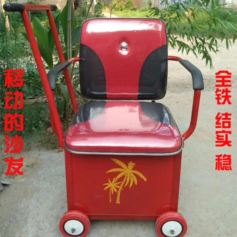 Elderly Handcart for Home Use, Sitting and Pushing Seat for Elderly People to Buy Vegetables, Lightweight, Step Assist