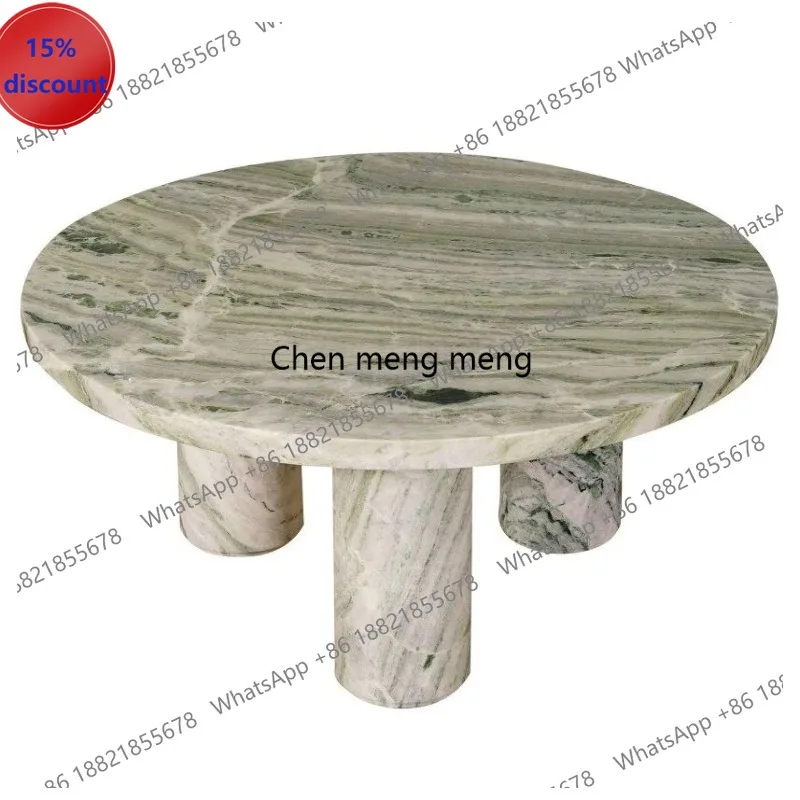 

M182 Natural marble coffee table designer niche space soft decoration with round coffee table