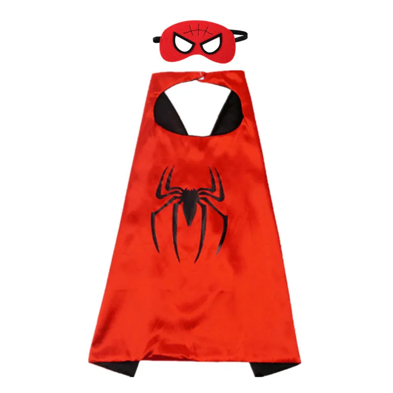 Marvel Superhero Cape Anime Figure Spider-Man Fancy Mask Cool Halloween Costume Action Figure Cosplay Christmas Party Gifts Kid