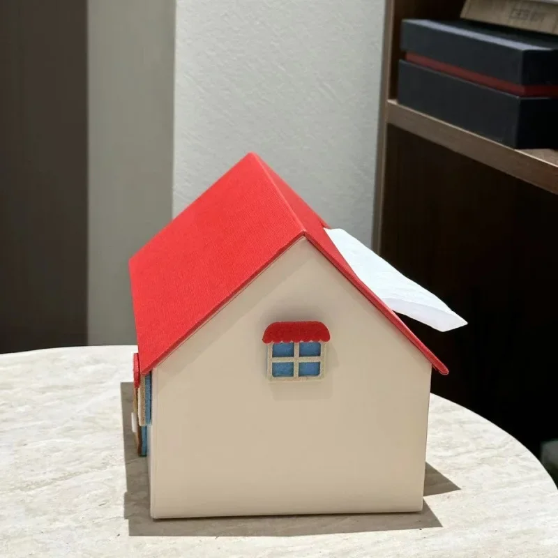 

CL Small House Room Flip Home Bedroom Tissue Box Creative Storage Box Ornament High Value