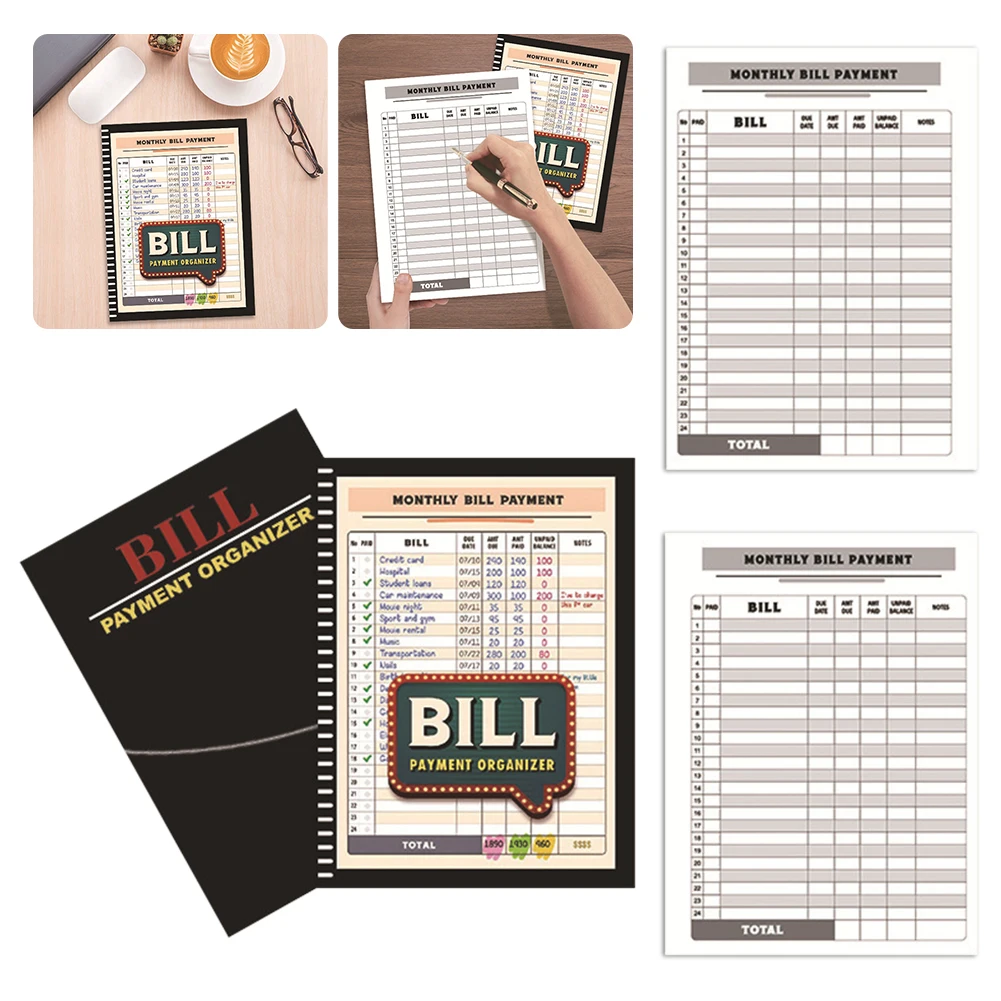 Bill Payment Organiser Notebook 48 Month Expense/Bill Trackers-Notebook With 1150 Billing Records Novelty Efficient Life Planner