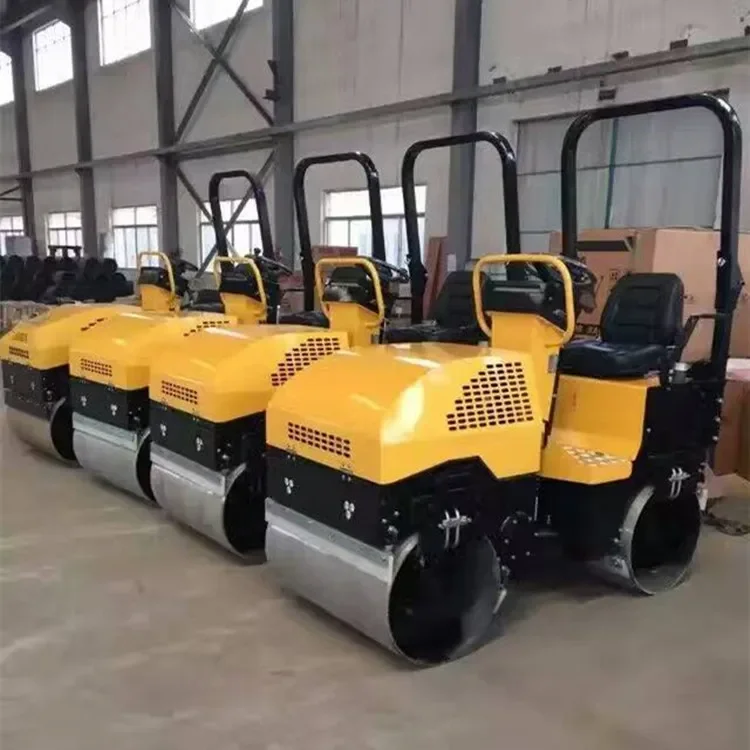 

Supply one ton double steel roller full hydraulic double steel roller