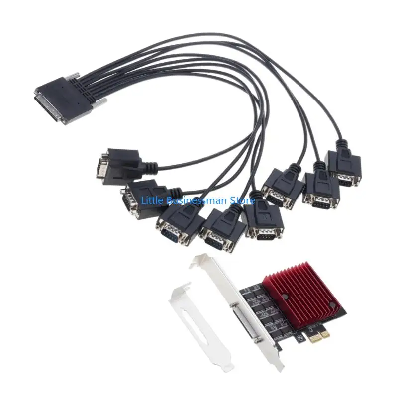 PCIe auf 8 Port RS232 Serial Port Erweiterungskarten-Extender für Industrie-PC WCH384 Low Profile Bracket Chassis Zubehör M76A – Detail 5