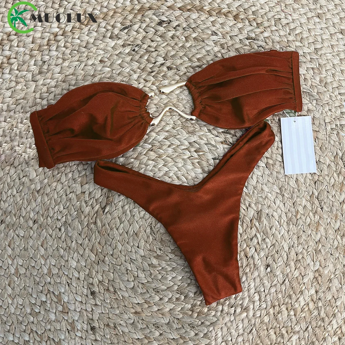 

Sexy Halter Micro Bikini 2024 Women Swimsuit Solid Swimwear Thong Bikinis Set Brazilian Beach Wear Bathing Suit Biquini Female