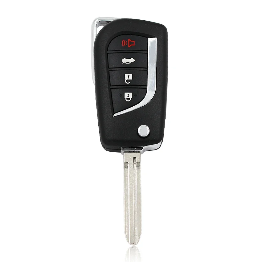 Upgraded Flip Remote key FOB for Toyota Camry Corolla Hilux 4 Buttons 4D67 433.92mhz FCC ID : B41TA B42TA