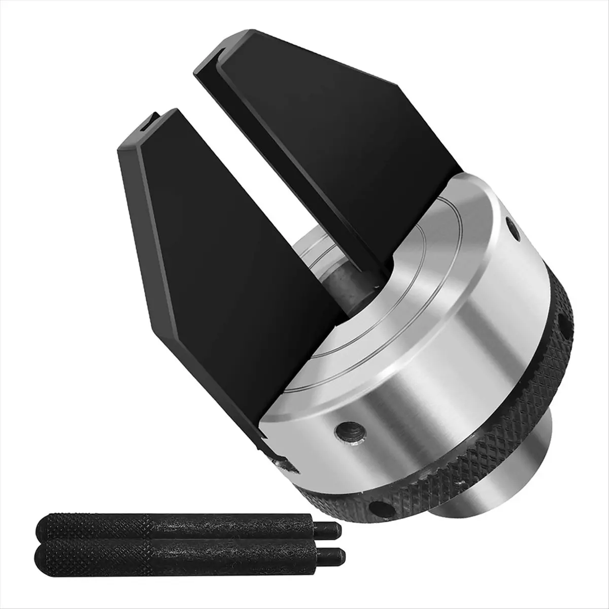 #66C Pen Chuck,2-Inch 2-Jaw Pen Drilling Wood Lathe Chuck (Silver & Black) - view 6