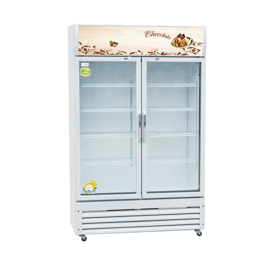 Best Sale Upright Glass Door Freezers Fashion Refrigerator Fridge Low Price Beverage Stand up Display Refrigerator for Food Shop