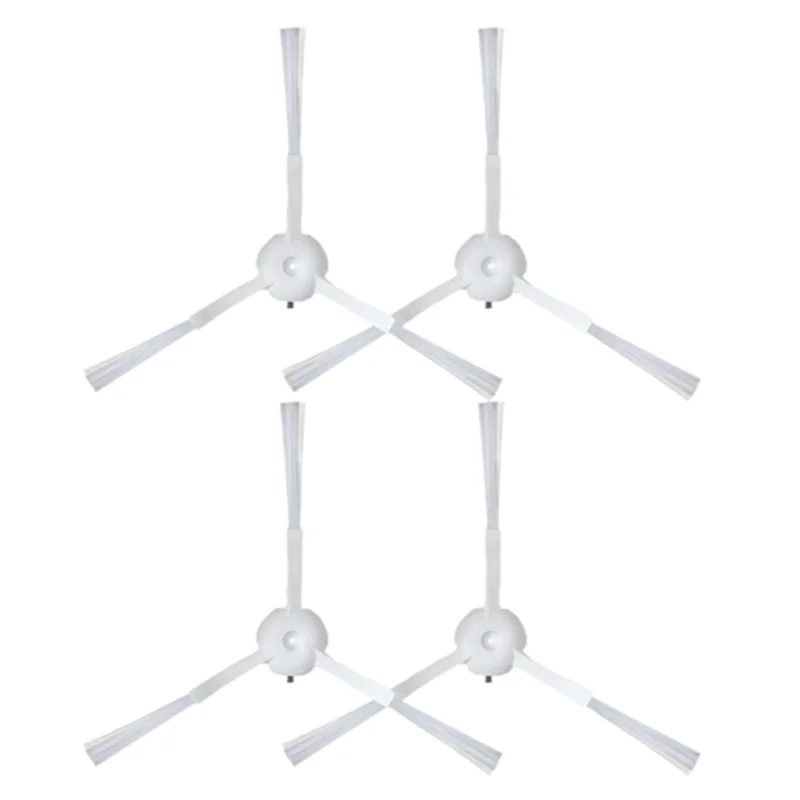 ABKR-4 قطعة قطع غيار فرشاة جانبية قطع غيار بلاستيكية بيضاء لـ Qihoo 360 S5 S7 S7 Pro جهاز آلي لتنظيف الأتربة الملحقات