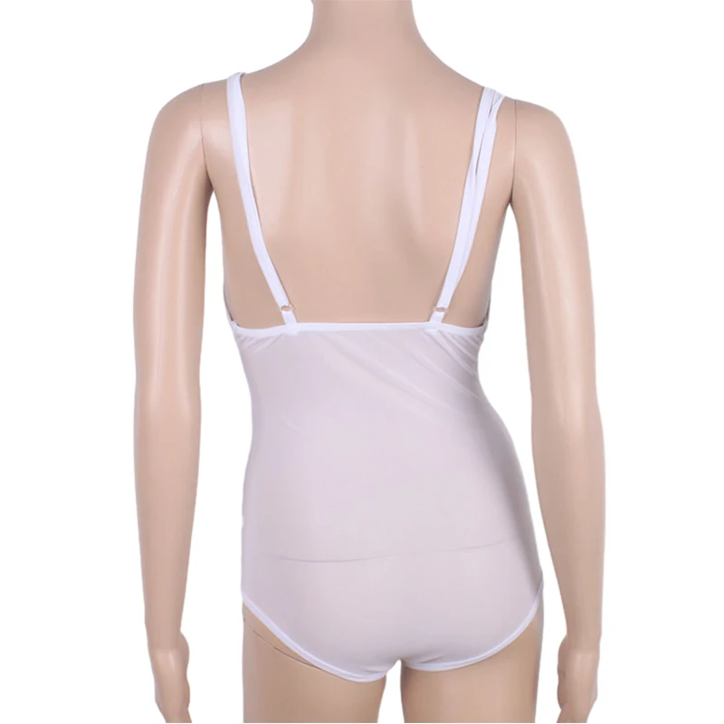Top di danza del ventre Body senza maniche in rete trasparente da donna Corpetto inferiore con scollo all'americana Top Tuta intera Abiti da allenamento