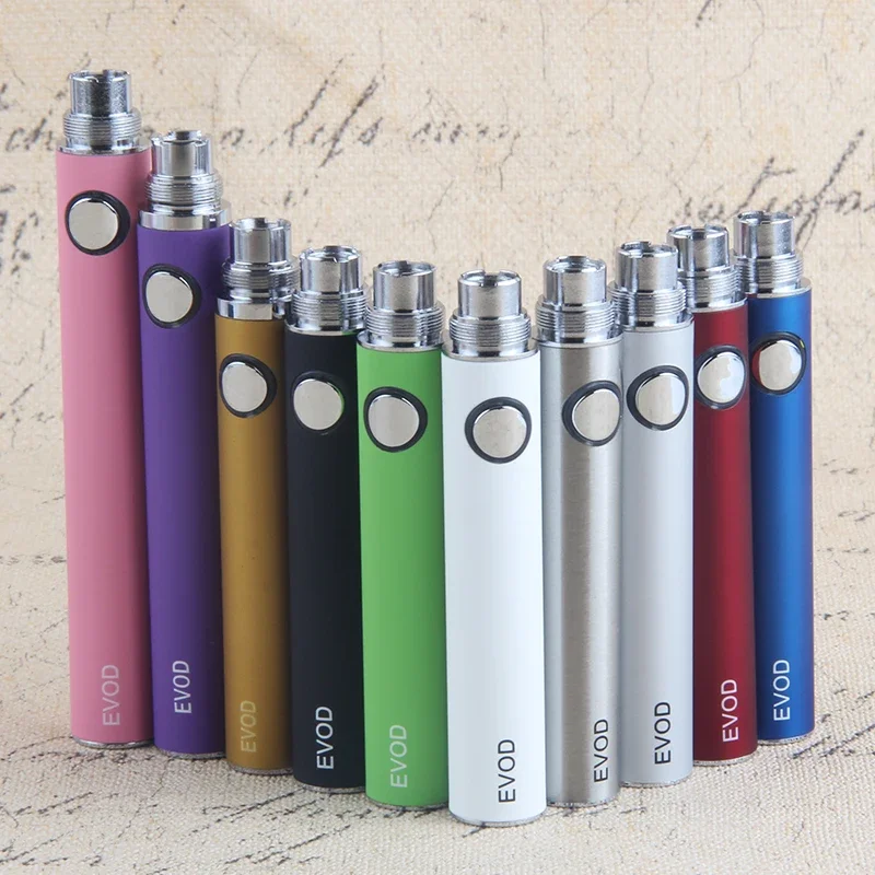 EVod Bateria Vape Ego, Baterias de Rosca Ego para Cigarro Eletrônico E, MT3, CE4, CE5, H2, K1, BVC Clearomizer Vaporizador Pen Kit, 3pcs
