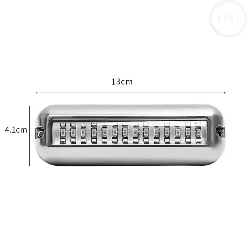 Marine Navigation Lights IP68 Waterproof Boat Lights Yacht Accessories Stainless Steel 1-4 Pcs 42 LED Yacht Underwater Lights
