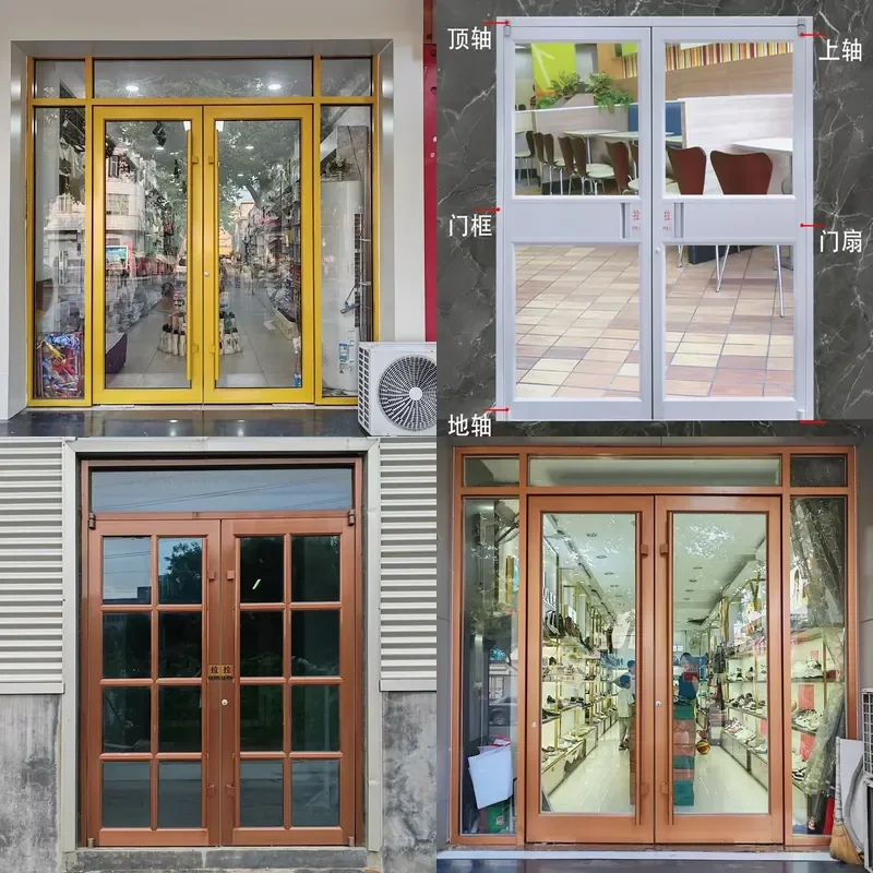 Custom Aluminum Alloy Postmodern Waterproof Entrance Door with Glass-Functional Art for Exterior Spaces