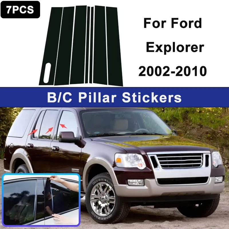 

Декоративные накладки на окна автомобиля, подходящие для Ford Explorer 2002-2010, для украшения центральной стойки, автомобильная деталь.