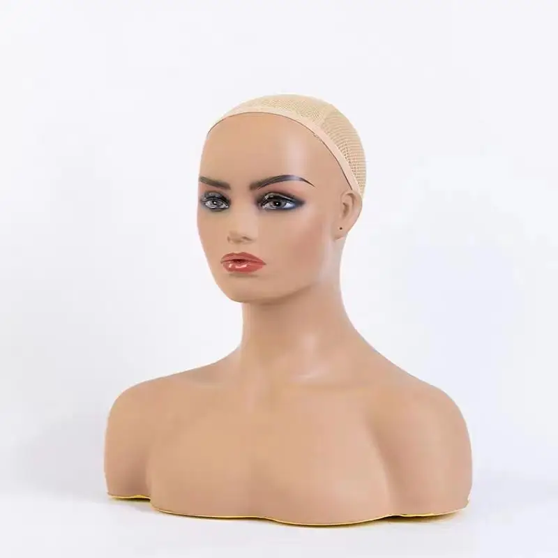 Manekin manekin wanita, dengan tampilan Model Makeup Wig Kecantikan syal kacamata topi rak berdiri