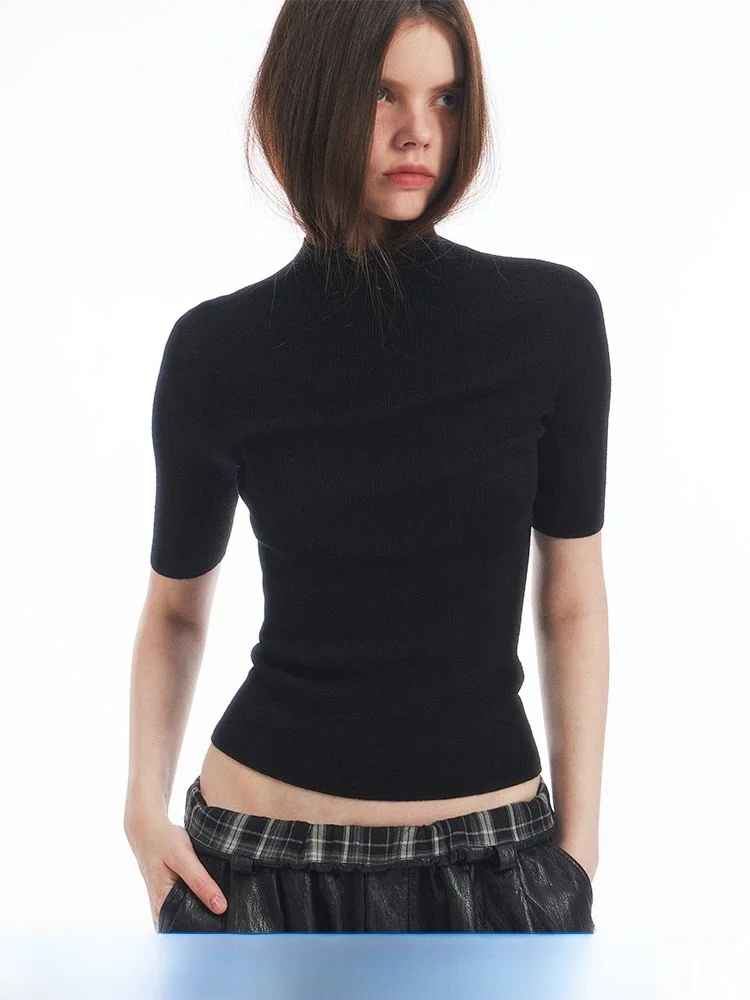 

DNT Soft Versatile Mid-Sve Knitted Sweater Women's Sle Autumn Winter New Arrival Commute Sle Straight Cut Woolen Knitwear