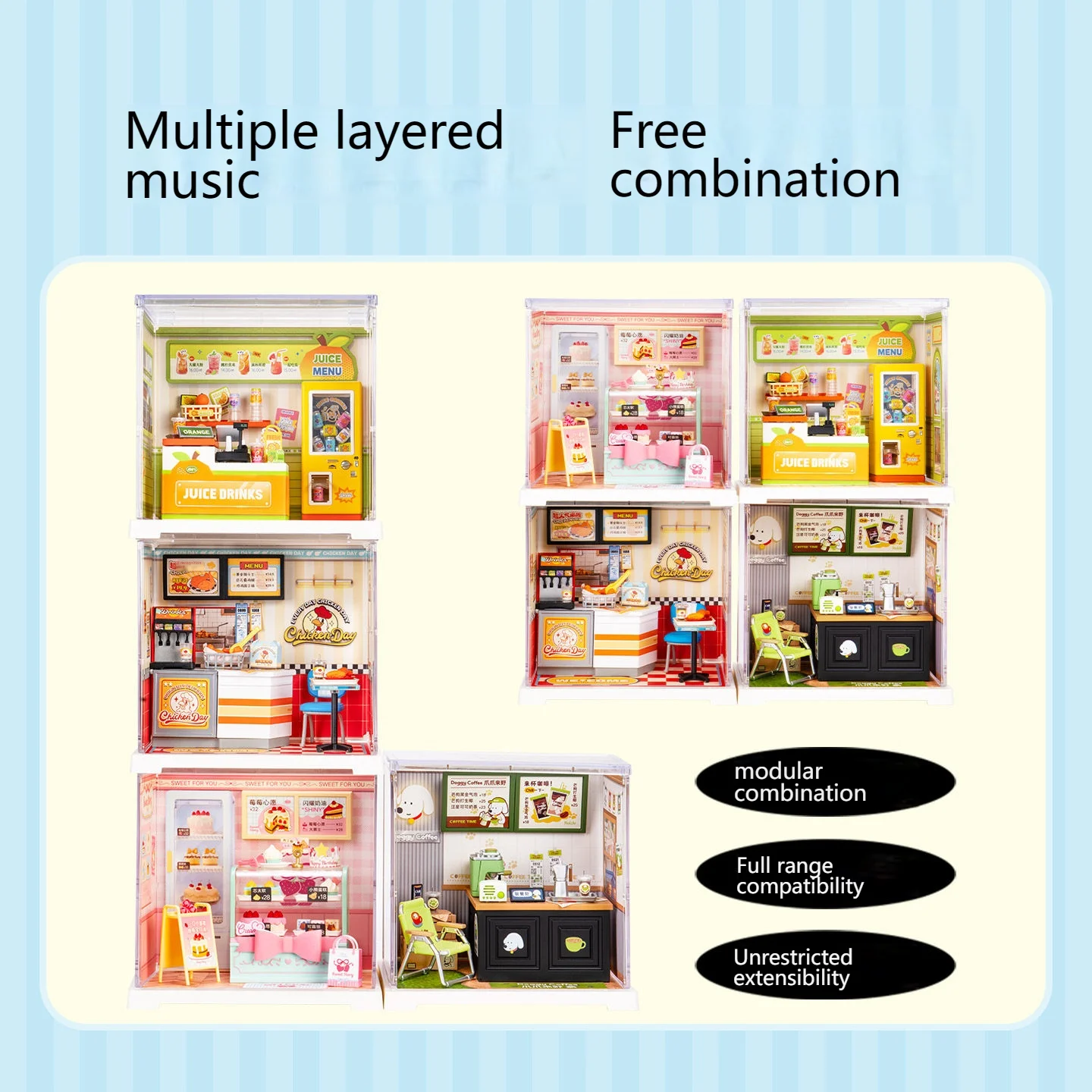 ชุดบล็อกตัวต่อขนาดเล็ก DIY สำหรับสร้างบ้าน โมเดลฉากขนาดจิ๋ว ของขวัญสร้างสรรค์สำหรับผู้หญิง งานฝีมือจิ๋วสุดมหัศจรรย์