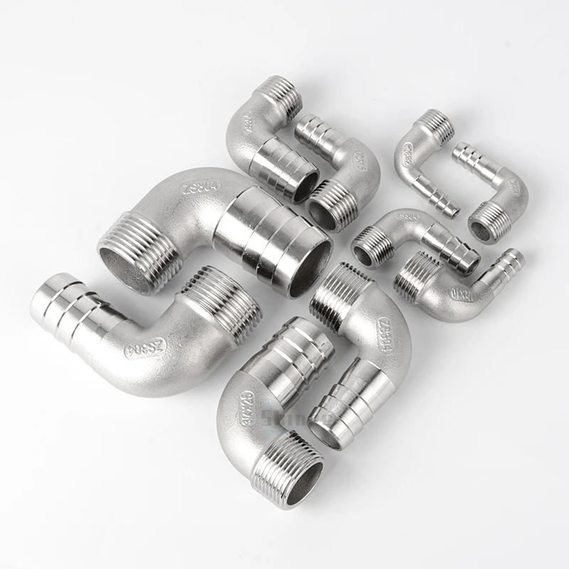 1/8 1/4 1/2 (6 8 10 12 16 25mm)304 Stainless Steel Male Female Threaded Fitting Hose Connection Connector Plumbing Pipe Elbow