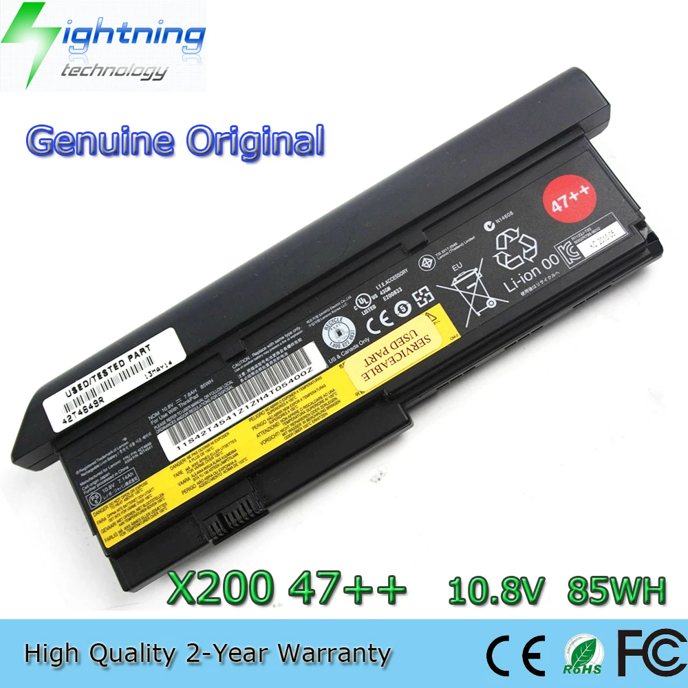 nuovo genuino originale 47 42t4649 108v 85wh batteria del computer portatile per lenovo thinkpad x200 x200s x201 x201s x201i 01