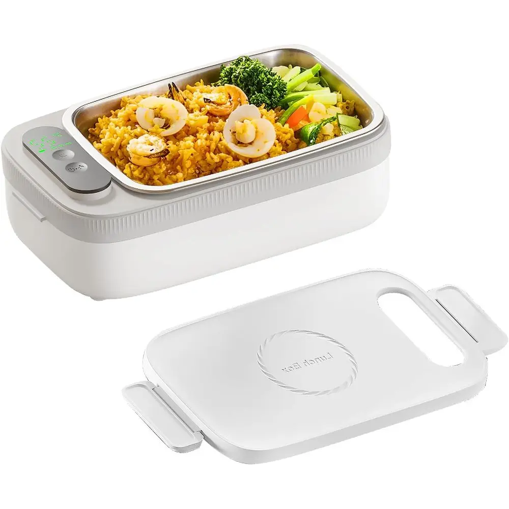 

4.2 Cups Food Container, 14000mAh Rechargeable Auto Heated Lunch Box, Portable Self-Heating Food Warmer for Car, Voice, Travel,