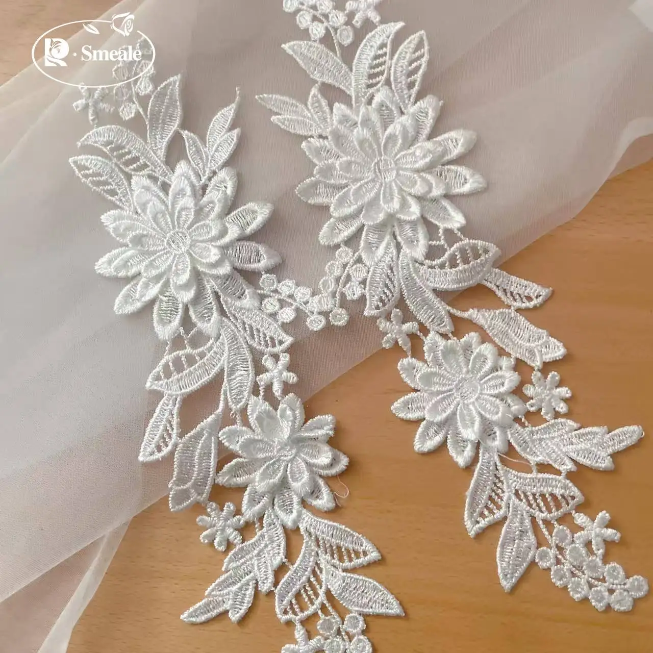 10 Stück/Lot Lösliche Exquisite Spitzenblume DIY Brauttiara Hochzeitsschuhe Hochzeitskleid Dekorationsmaterialien RS803-2 – Detail 13