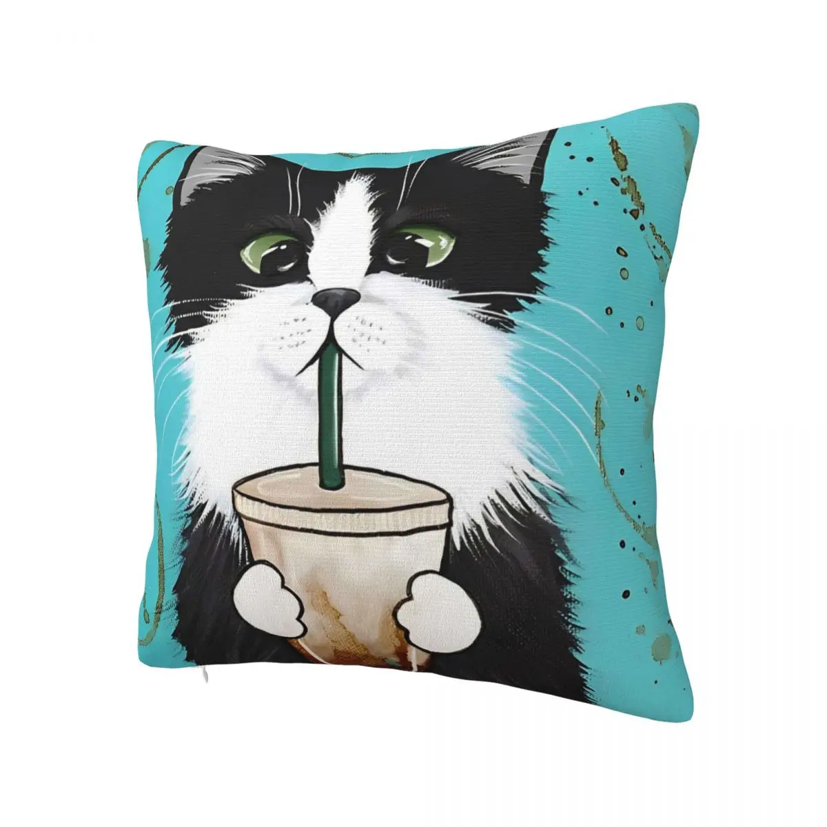 Pillow Case Cute Cat Soft Pillow Cover Vintage Cushion Cover Graphic Pillowcases For Sofa Car Home Decor