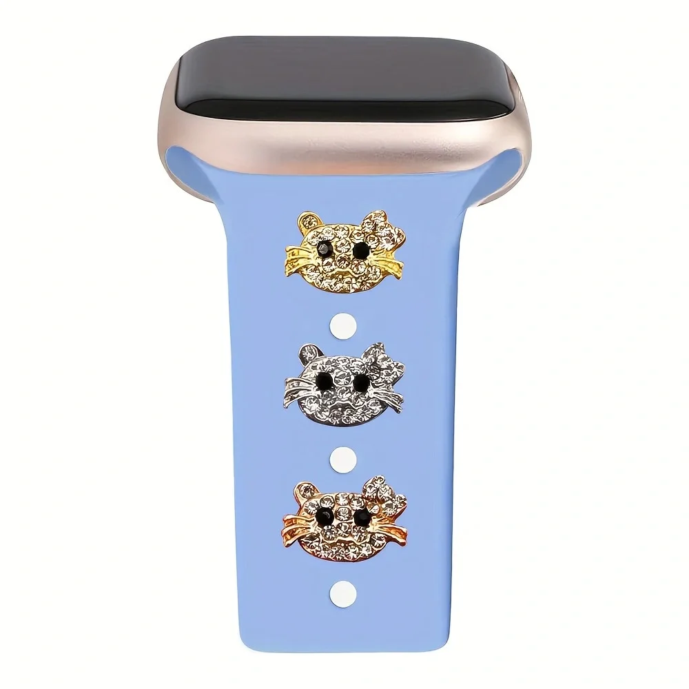 1 Piece of Fashionable Cat Face Element Design Smart Watch Accessory, Suitable for Decorating Multiple Smart Watch Straps